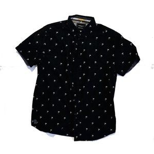 Palm Tree Short Sleeve Button Down Shirt